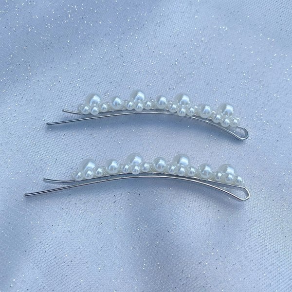 pearl hair grips hair clips silver bobby pins