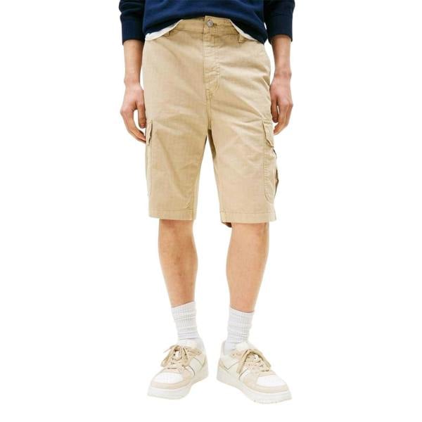 Tommy Jeans Mens Otis Relaxed Fit Cargo Shorts - Beige - 