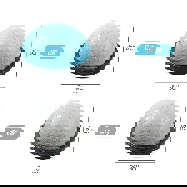 Centra Half Balance Ball Trainer with Resistance Bands Pump Yoga Pilate Fitness