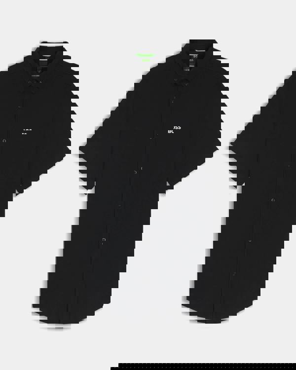 BOSS Green ST_Motion Mens Short Sleeve Shirt - Black 002 - CHO - Designer Mens Short Sleeve Shirts