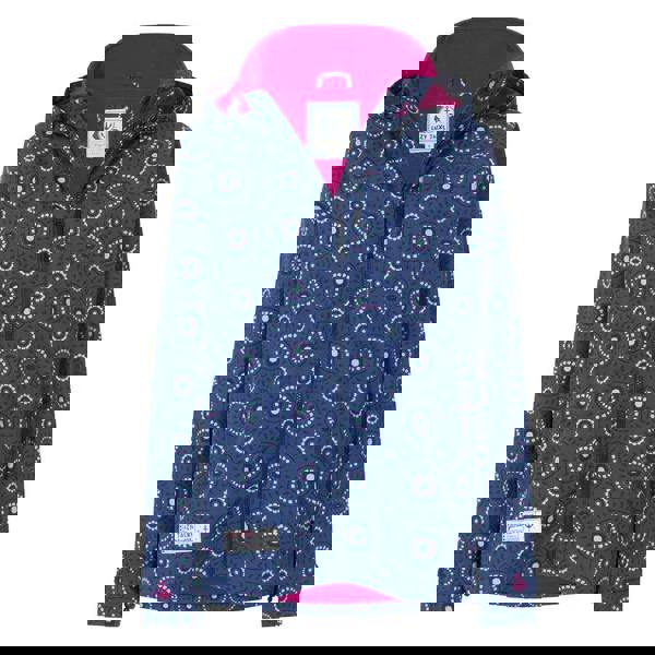 Lazy Jacks Women's Circle Waterproof Jacket - Blue / Pink