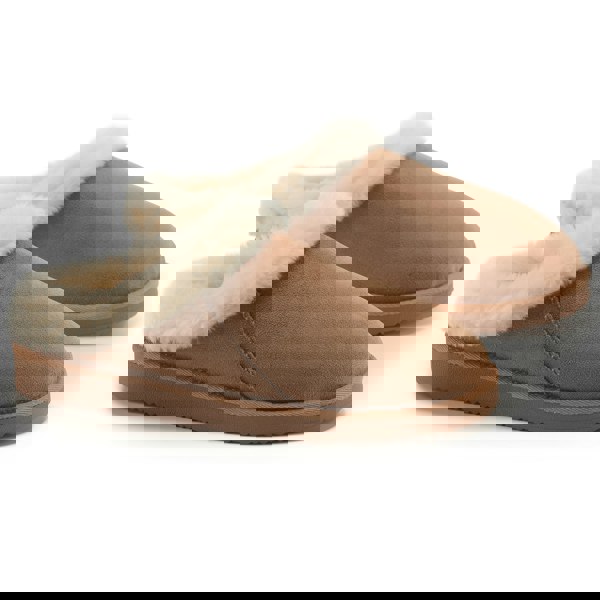 VIVA Polar Womens Faux Suede Clog Style House Slippers – Shearling-Lined