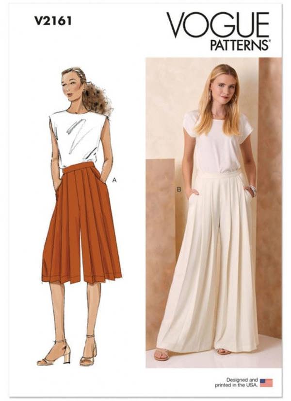 Vogue Sewing Pattern 2161, Trousers for Women, R5 (14-16-18-20-22) - Intermediate