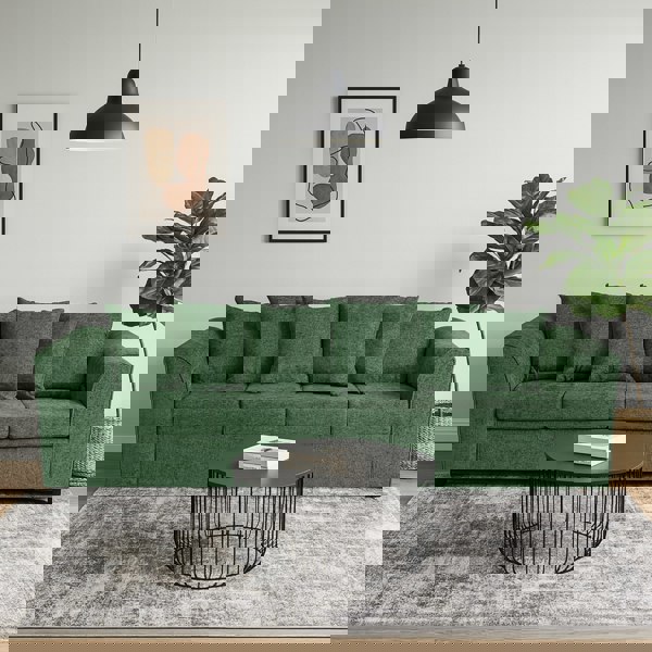 Furnishings For Less Monaco Chenille Fabric 4 Seater Sofa