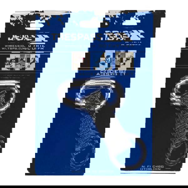 Trespass Affix 6mm Carabineer With Strap And Rubber Ring - Silver - 