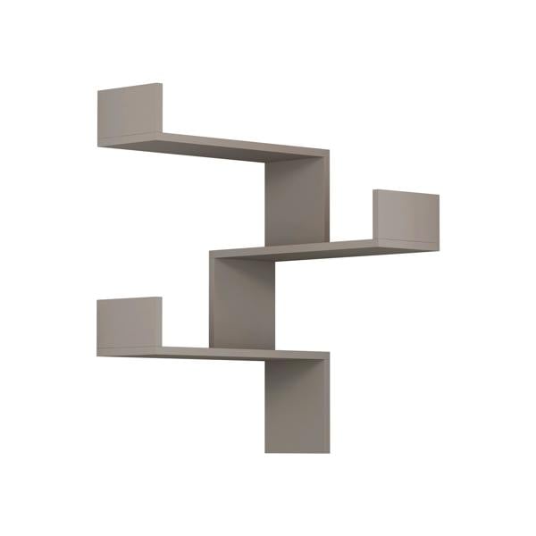 Decortie Luksa Modern Wall Shelf Bookcase Wall Mounted Corner Zigzag Design 60cm