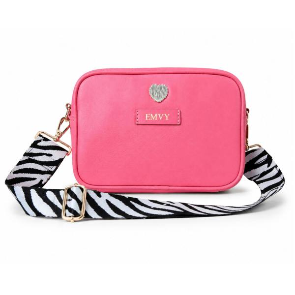 Love EMVY Signature Heart Genuine Leather Mini Crossbody Bag with 2 Adjustable Straps
