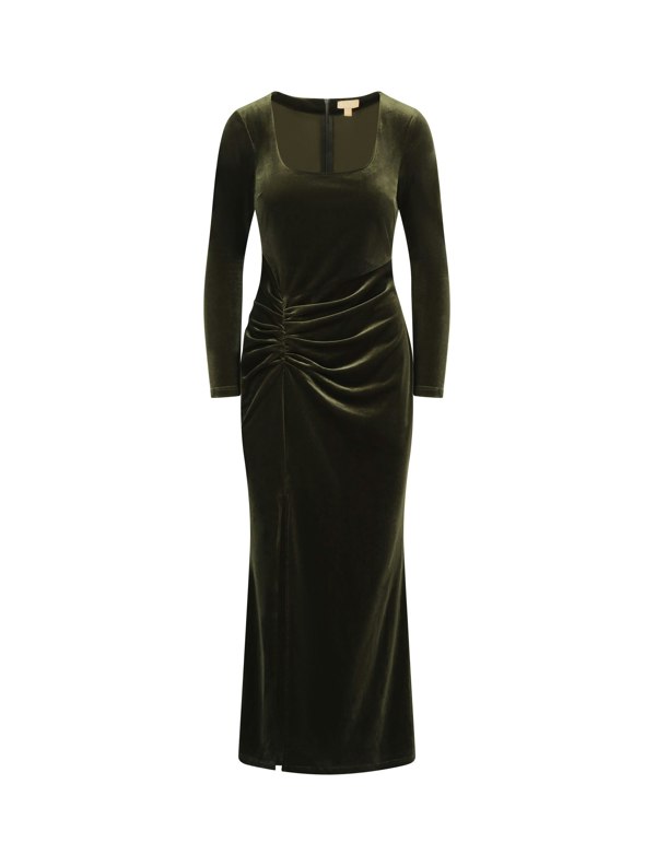 BALOU Velvet Maxi Dress - Emerald Green