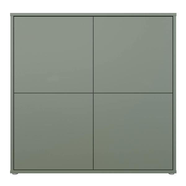 Furniture To Go Alice Springs 4 Door Large Storage Cabinet with Push-to-Open Doors in Sage Green