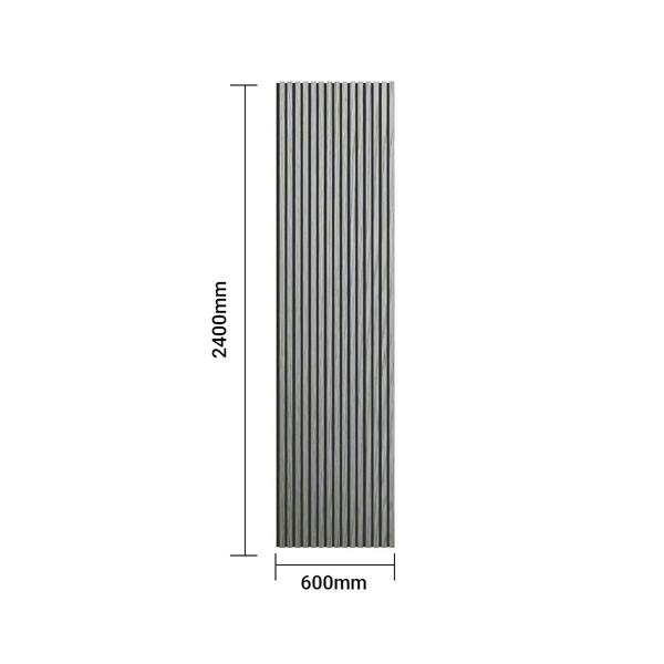 ENER-J Linear Acoustic Wall Panel -  PET + MDF, Dark Brown Wood Grain Size: 2400*600*21mm (Pack of 2)