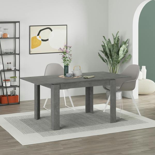 Decortie Tolmen Dining Table Rectangular Extendable Table for 4 Seater Contemporary Kitchen Table 120Wcm Living Room