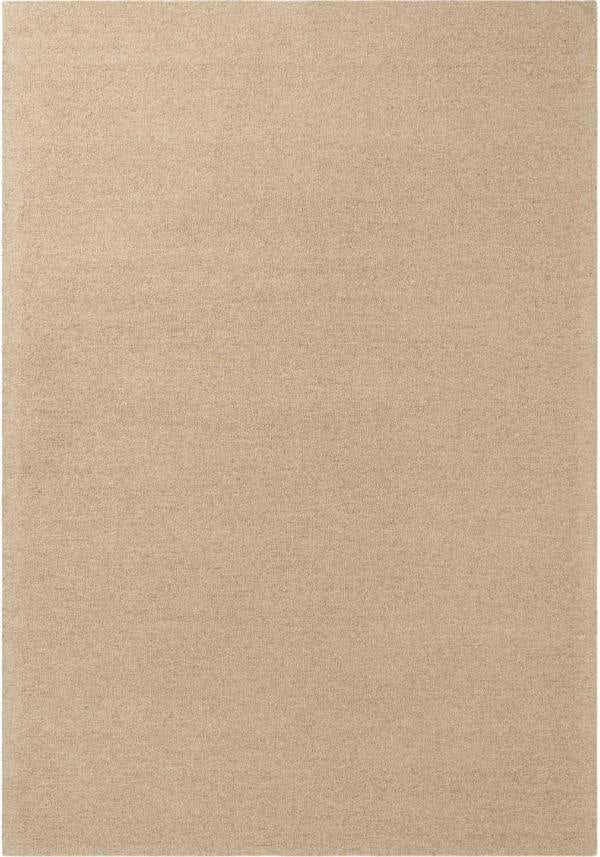 Fine Boucle Wool Rug Knots Beige, textured design, heat insulting, sound-absorbing rug.