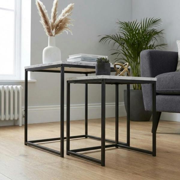 Garden Greatness Maison Marble Effect Nesting Tables