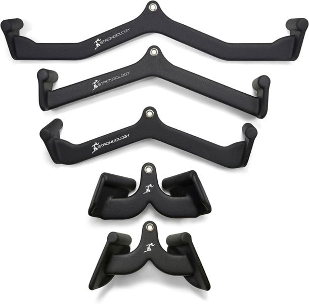 Strongology POWERPULL Lat Bar Pull Down Bar Attachments, Workout Accessory