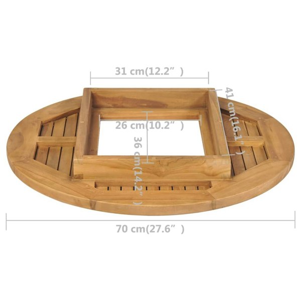 Berkfield Beer Crate Tabletop Teak 70 cm