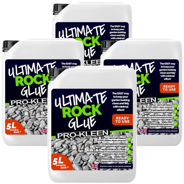 ProKleen Pro-Kleen Ultimate Rock Glue 20L (Covers 320 ft2) - Rock Glue Binder For Gravel, Stones, Slate & Mulch