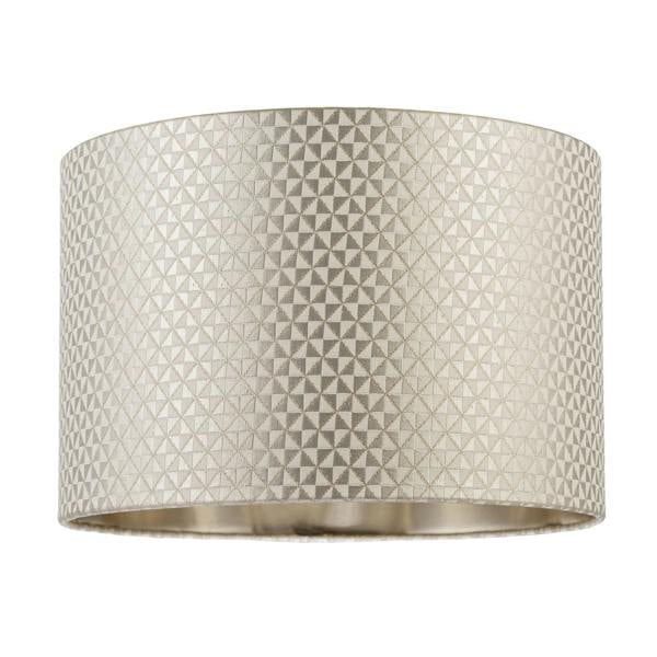 Modern Light Shimmer Taupe Drum Shade with Inner Champagne Gold Lining Image 1