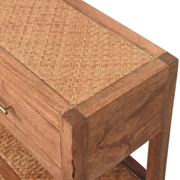 Artisan Furniture Solid mango wood Saffron Rattan Console