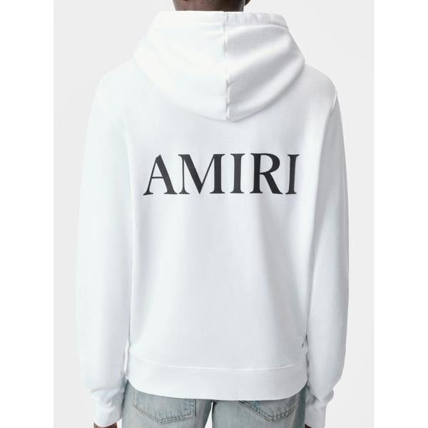Amiri MA Core Logo Printed Hoodie   in  White