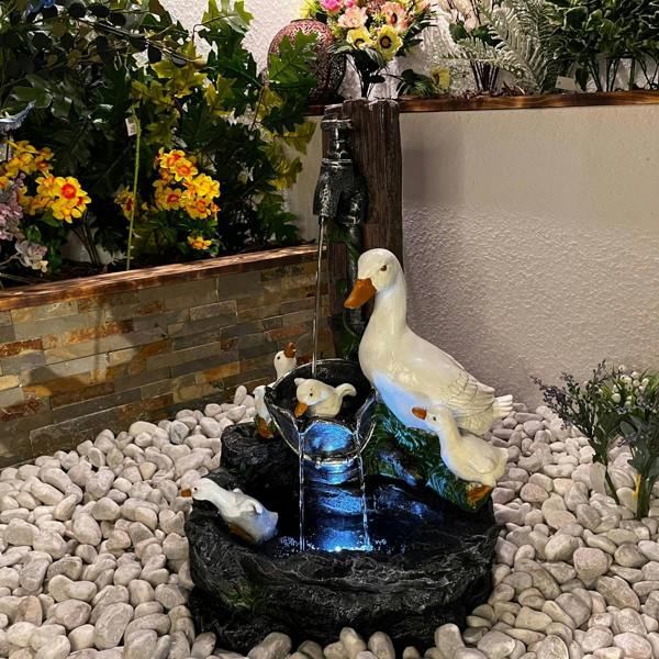 Tranquillity Water Features Duck Family Animal Fountain Water Feature