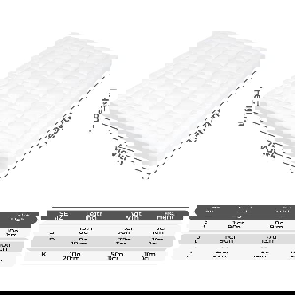 Lavio Thick Mattress Topper Single Double King 10cm Deep Microfibre Washable