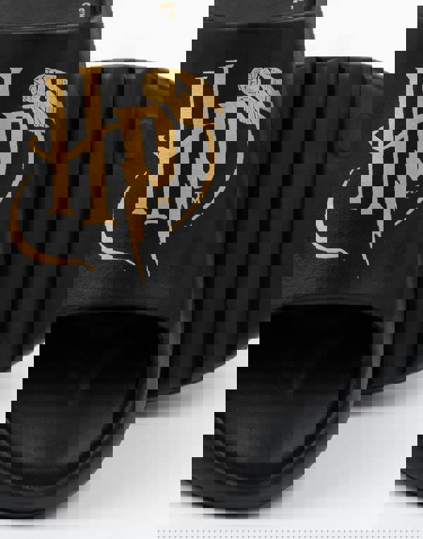 Harry Potter Womens Black Logo Sliders