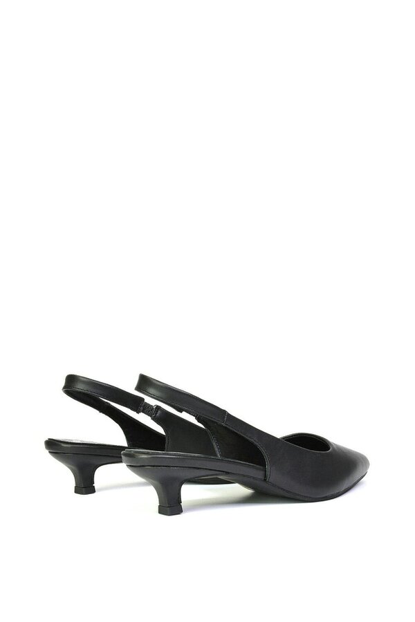 XY LONDON Pointed Toe Sling Back Kitten Heel Sandals