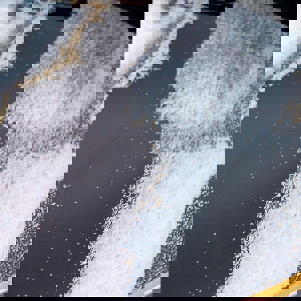 Maison des Cadeaux Round Black Abstract Tray & Coaster Set