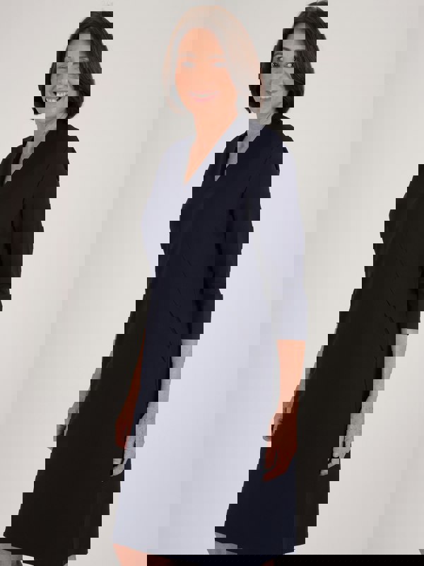 PennyPlain Hi Back Dress - Navy