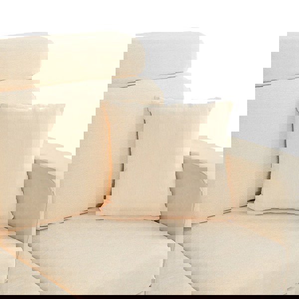 Anyhouz Anypillow Pillowcase 45X45Cm Beige Polyester Chenille Thick Stretchable Cushion For Living Room