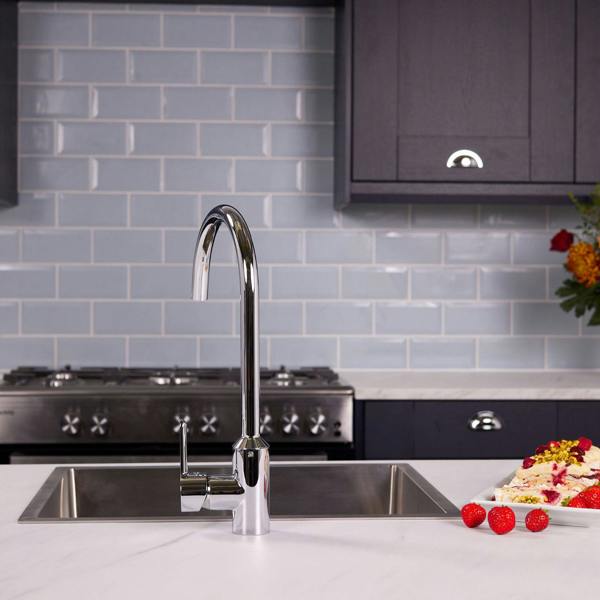 Flode Bryne | Single Lever Kitchen Sink Mixer Tap with Swivel Spout | Polished Chrome Finish