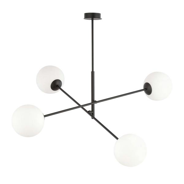 Emibig LINEAR Pendant lamp 4 x E14 Black with White Shade