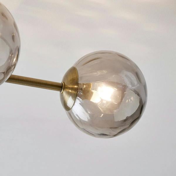 Pagazzi Lighting Tamara 4-Light Antique Brass Semi-Flush Ceiling Light