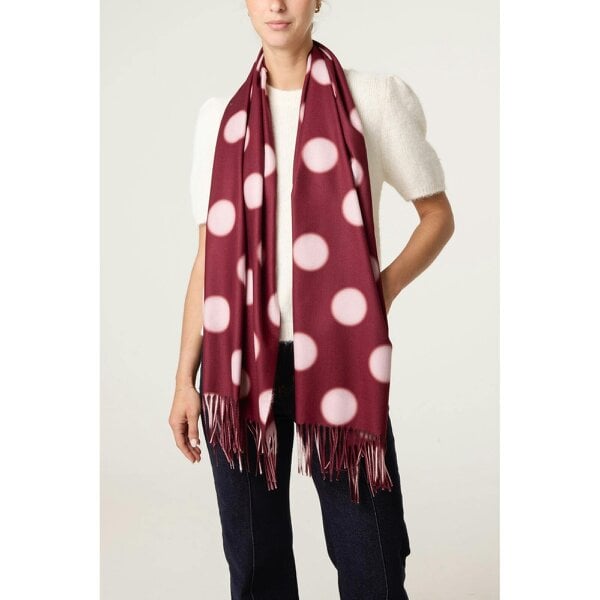 Blue Vanilla Polka Dot Pattern Scarf