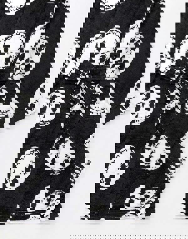 Disney The Nightmare Before Christmas Unisex Kids Black Jack Skellington Head All-Over Print Bathrobe