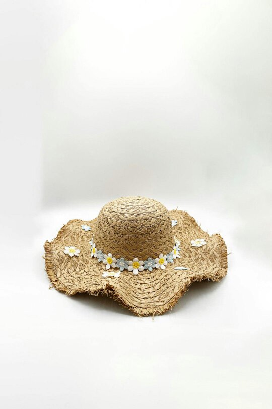 SVNX Chrysanthemum Sun Hat in Tan