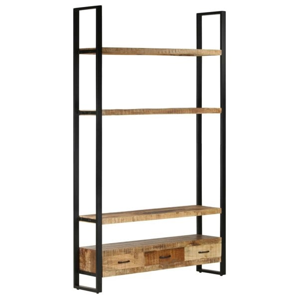 Berkfield Highboard 118x30x200 cm Solid Rough Mango Wood