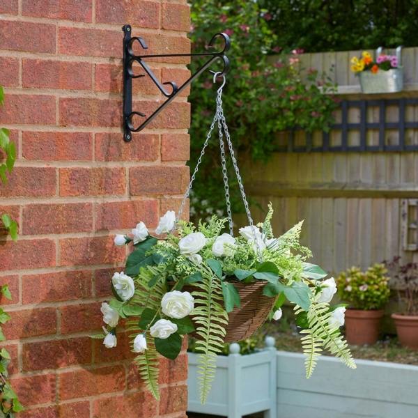 Garden Greatness Regal Rose Sensation Artificial Hanging Basket