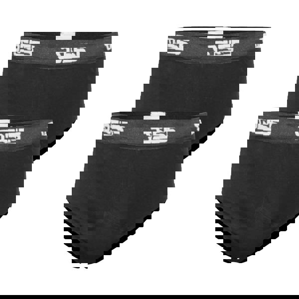 Duke Mens D555 Thompson Cotton Kingsize Briefs (Pack of 2) - Black - 