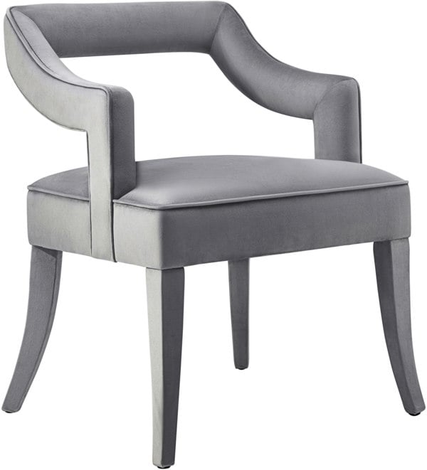 Furniture Edit Tiffany Grey Velvet Dining Chair