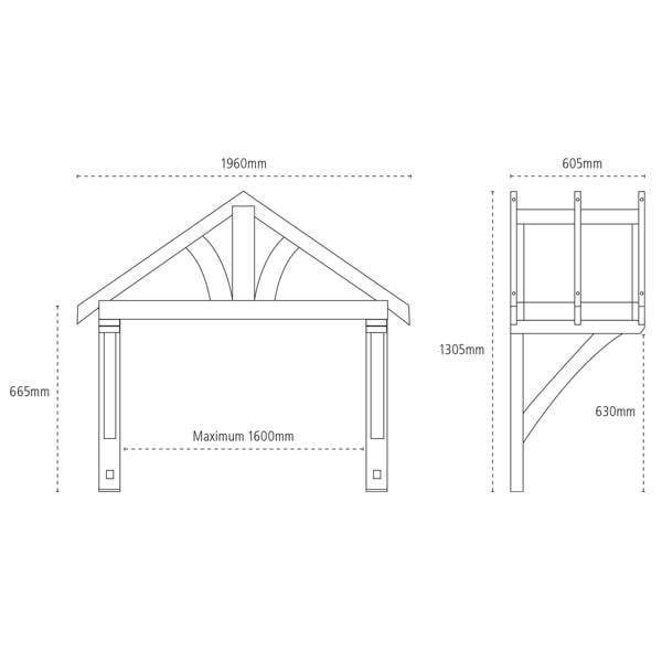 Cheshire Mouldings Pine Porch Canopies