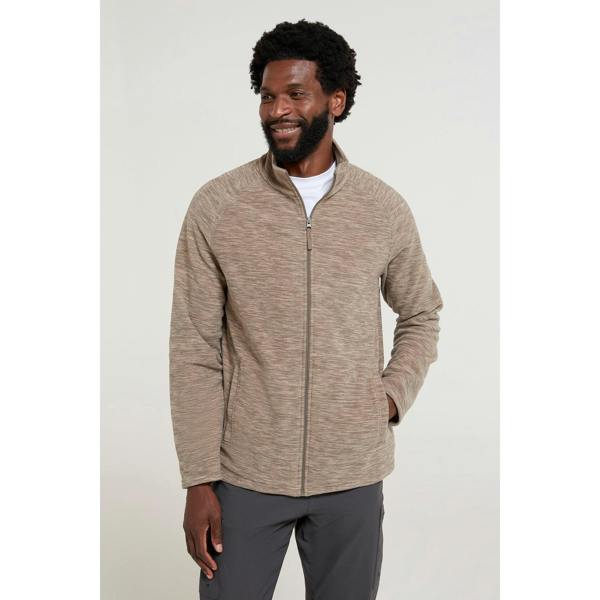 Mountain Warehouse Mens Snowdon II Full Zip Fleece Jacket - Light Brown - 