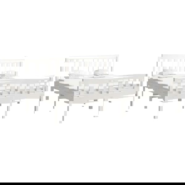 Berkfield Bed Frame White Solid Wood 160x200 cm
