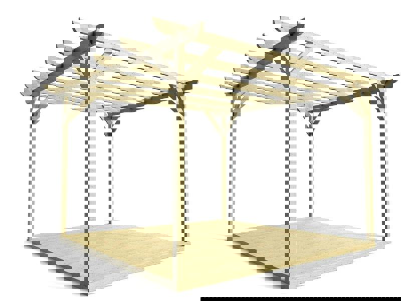 Arbor Garden Solutions Corbel Wooden Pergola and Decking Kit