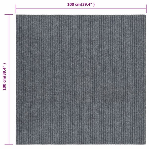 Berkfield Dirt Trapper Carpet Runner 100x100 cm Grey