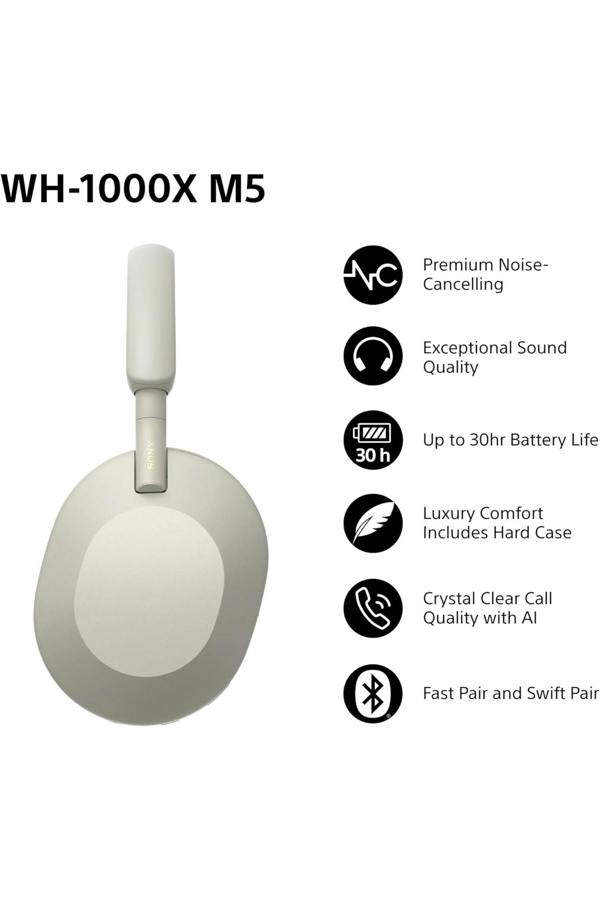 Sony WH-1000XM5 Hard Case Noise Cancelling Wireless Over-Ear Headphones