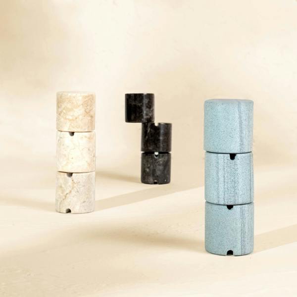 Zeolite marble cable pillar tower single desk cable tidy organiser
