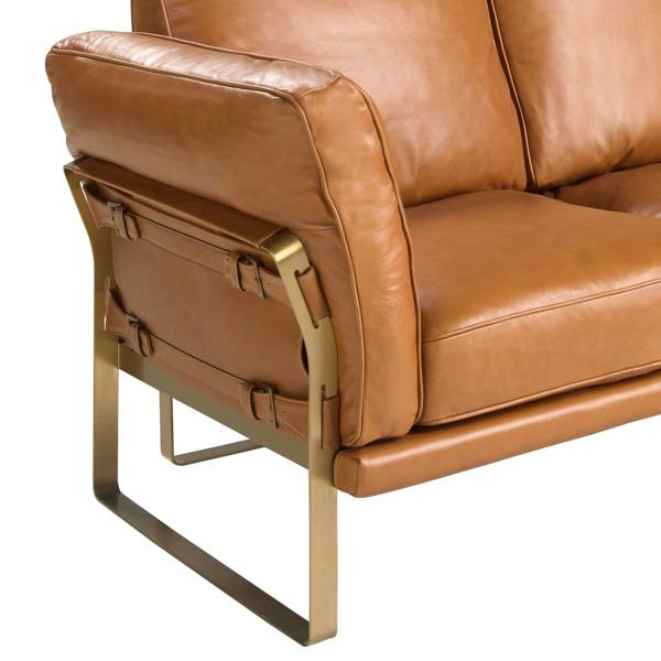 Angel Cerdá Camel leather sofa 6229/6230