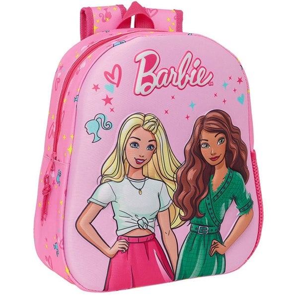 Barbie Childrens/Kids 3D Backpack - Pink