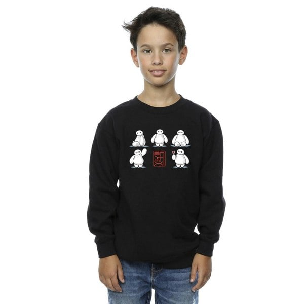 Disney Boys Big Hero 6 Baymax Many Poses Sweatshirt - Black